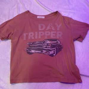 Pink “Day Tripper” Cropped T-shirt. Perfect condition